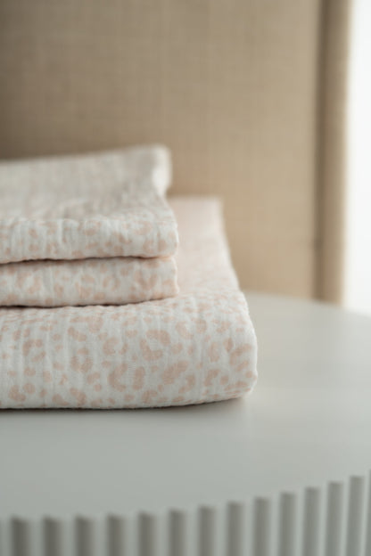 Hydrofiele doek Panterprint Ecru