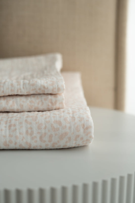 Hydrofiele doek Panterprint Ecru