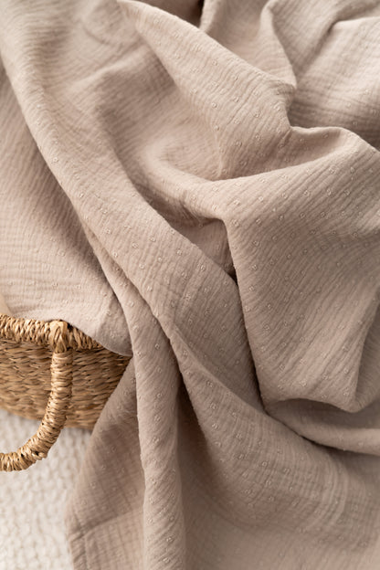 Hydrofiele doek XL Taupe dots