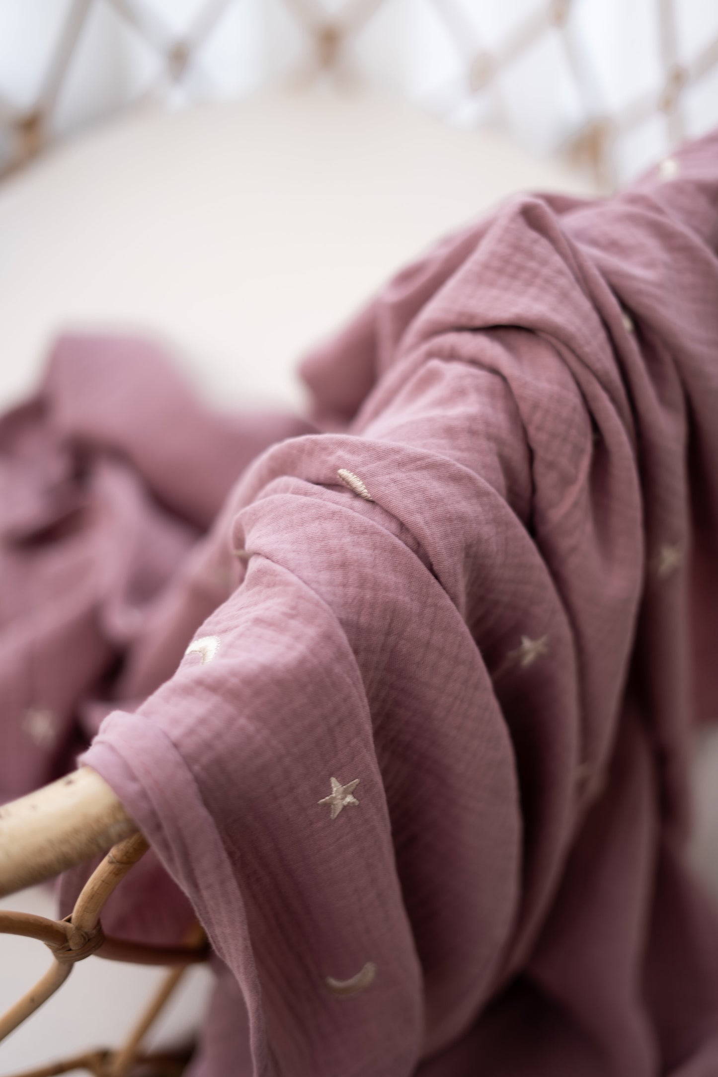 Hydrofiele doek XL Maan en sterren Mauve