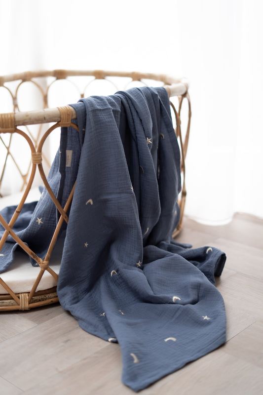 Hydrofiele doek XL Maan en sterren Blauw