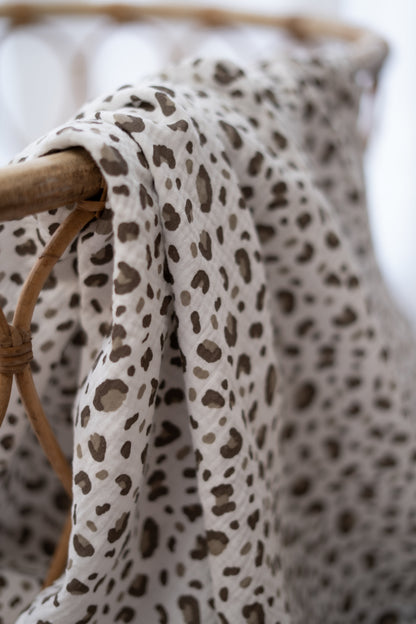 Hydrofiele doek XL Panterprint taupe