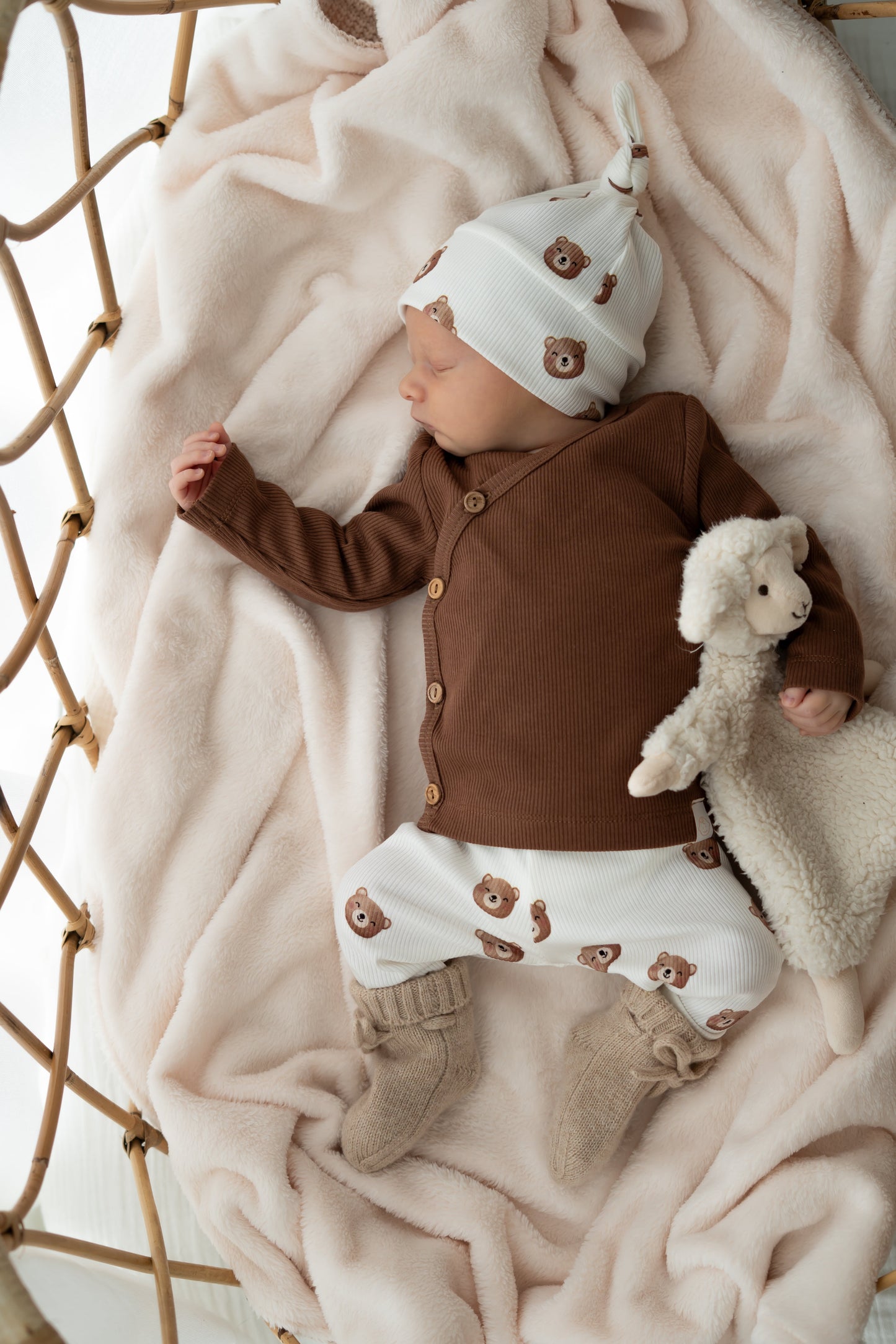 Overslagshirtje Bruin (rib)