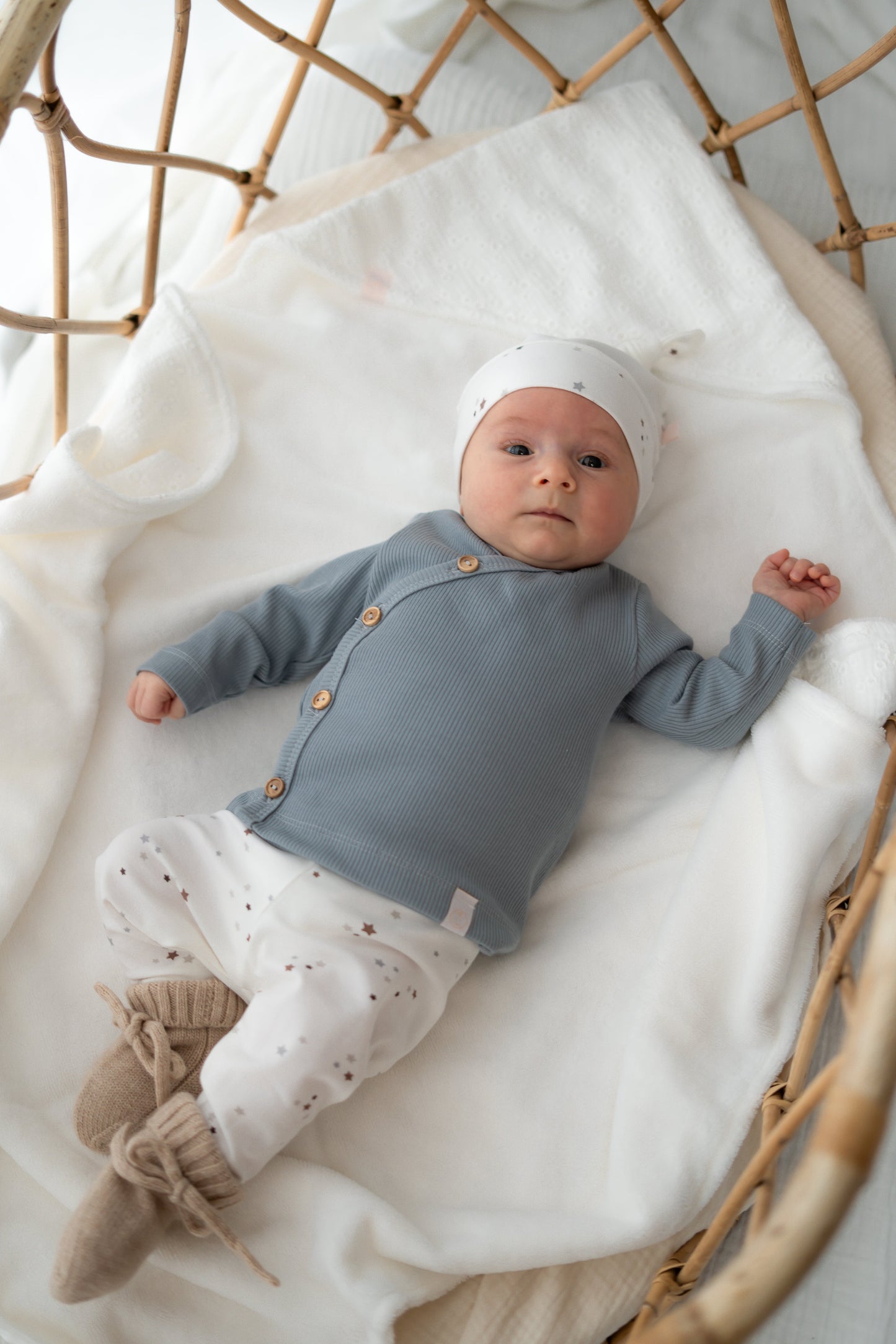 Newborn set Sterretjes broek + muts