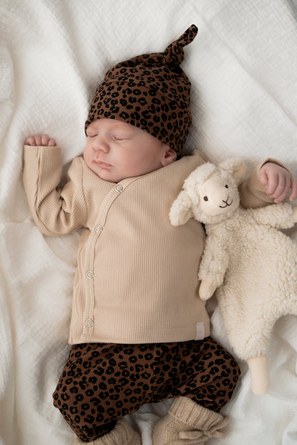 Broekje Panterprint Bruin (rib)