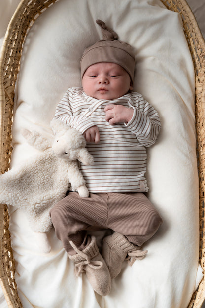 Prematuur broekje Taupe (rib)