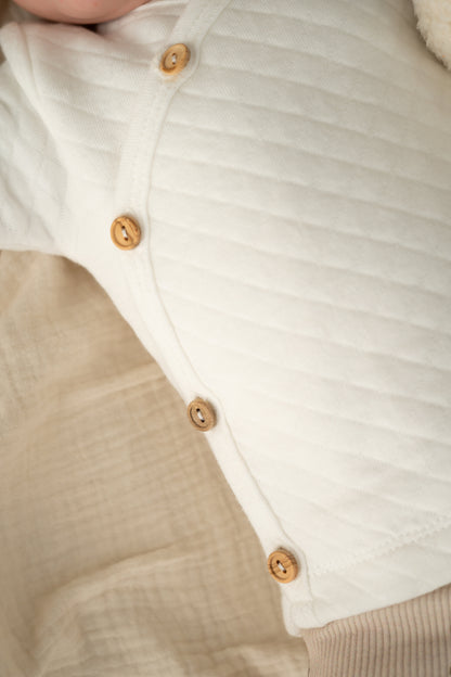 Overslagshirtje buttons Ecru (Quilt)