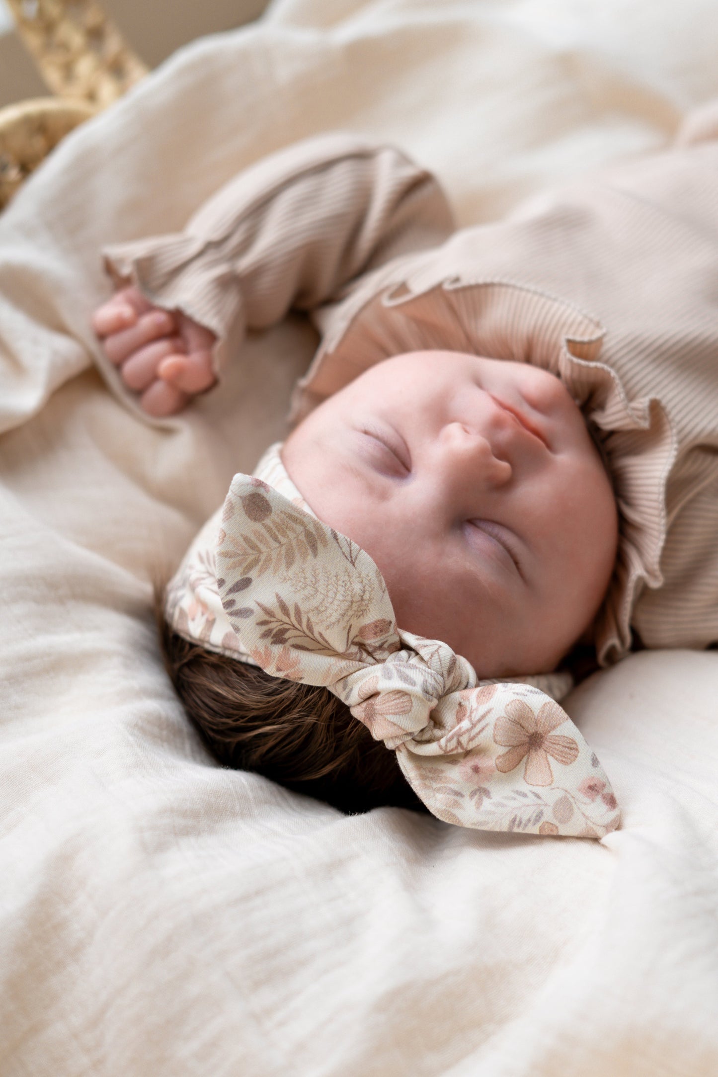 Baby shirt luxe Beige (rib)