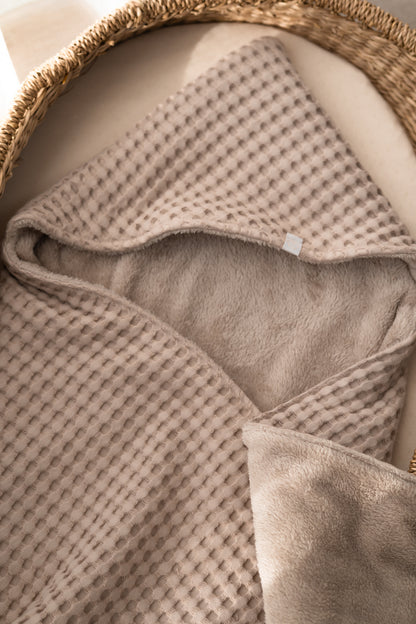 Wikkeldoek wafel Taupe (teddy)