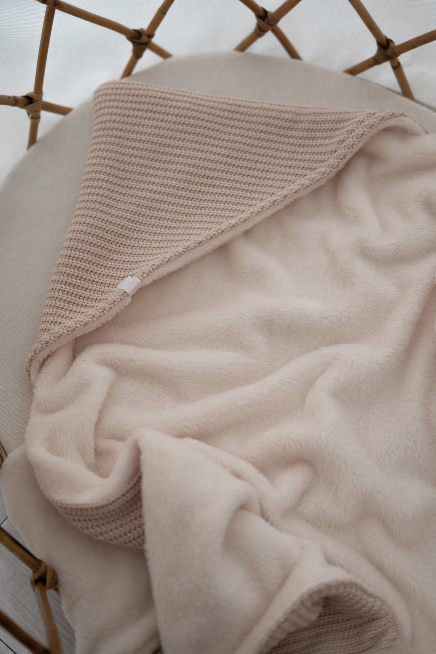 Wikkeldoek Beige gebreid (Teddy)