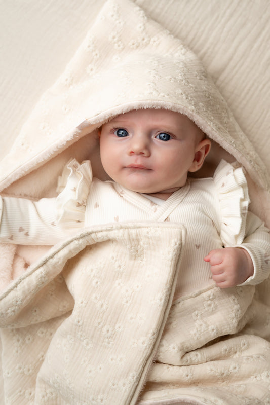 Wikkeldoek Embroidery Naturel (teddy)
