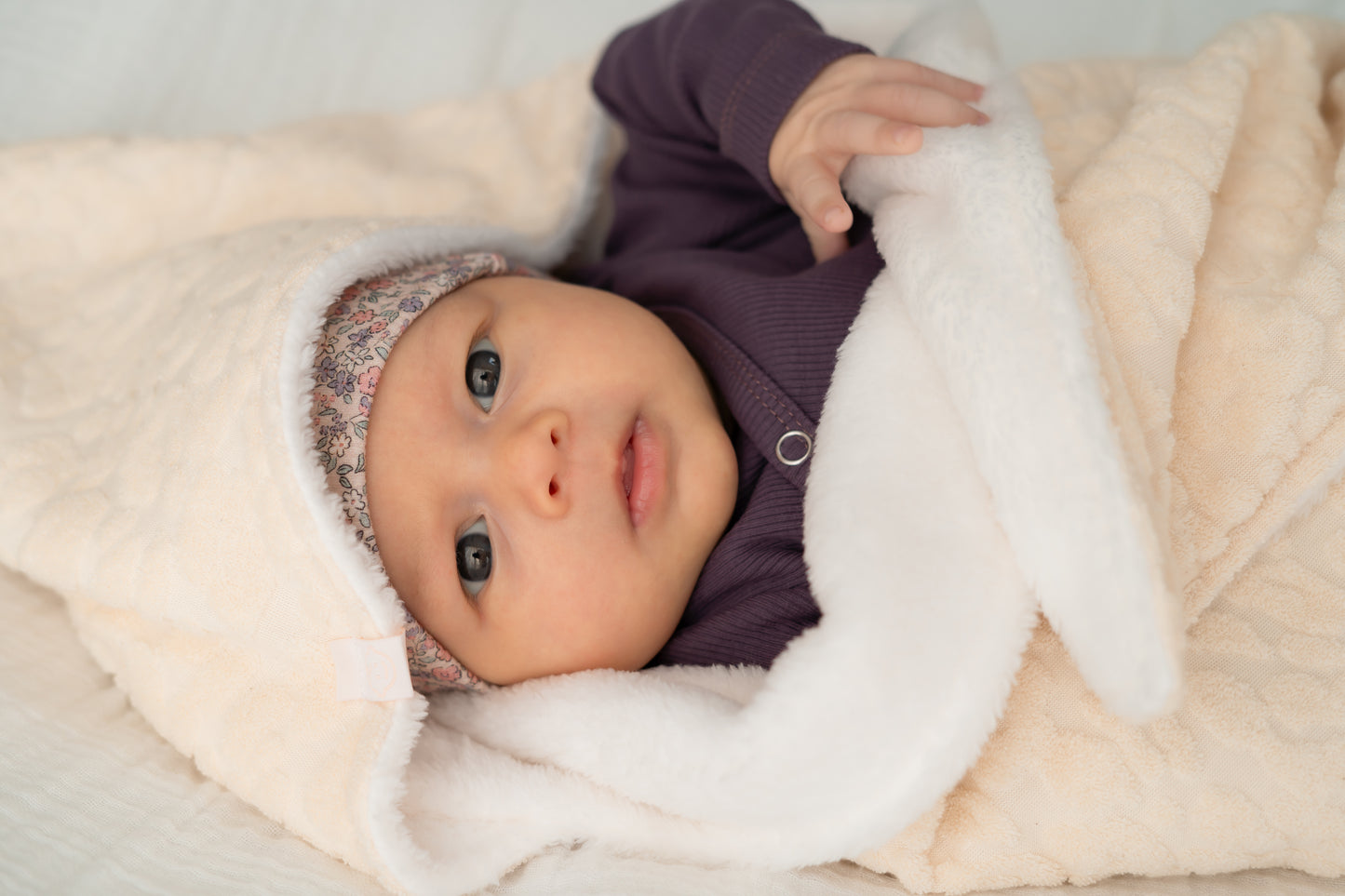 Wikkeldoek Panterprint Naturel (teddy)