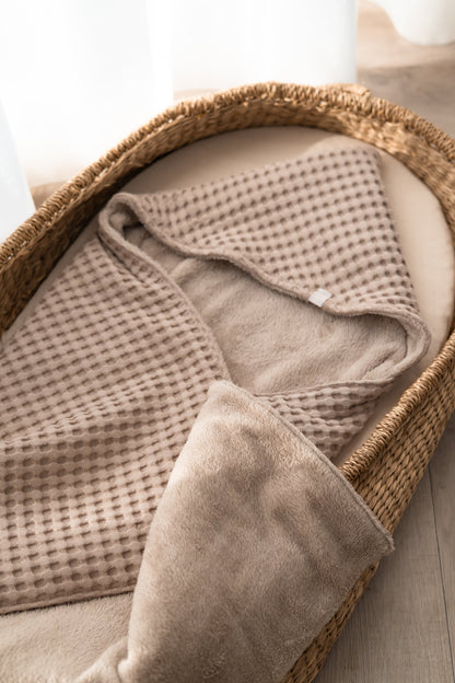 Wikkeldoek wafel Taupe (teddy)