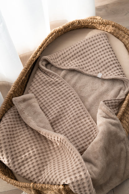 Wikkeldoek wafel Taupe (teddy)