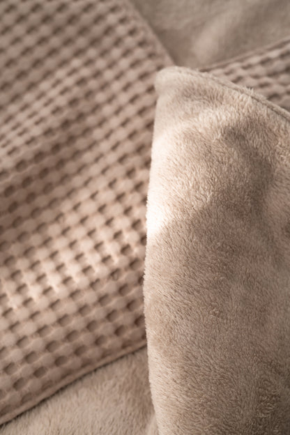 Wikkeldoek wafel Taupe (teddy)
